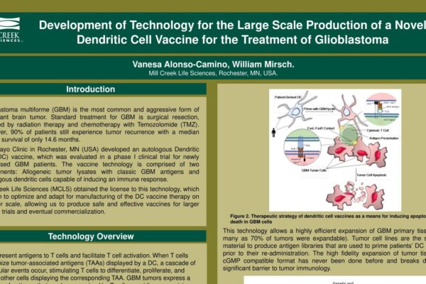 AACR 2019 - Development of Technology for the Large Scale Production of a Novel Dendritic Cell Vaccine for the Treatment of Glioblastoma